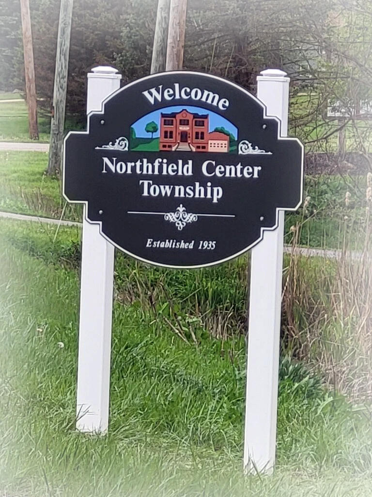 Northfield Center Township emblem noting its 1935 founding