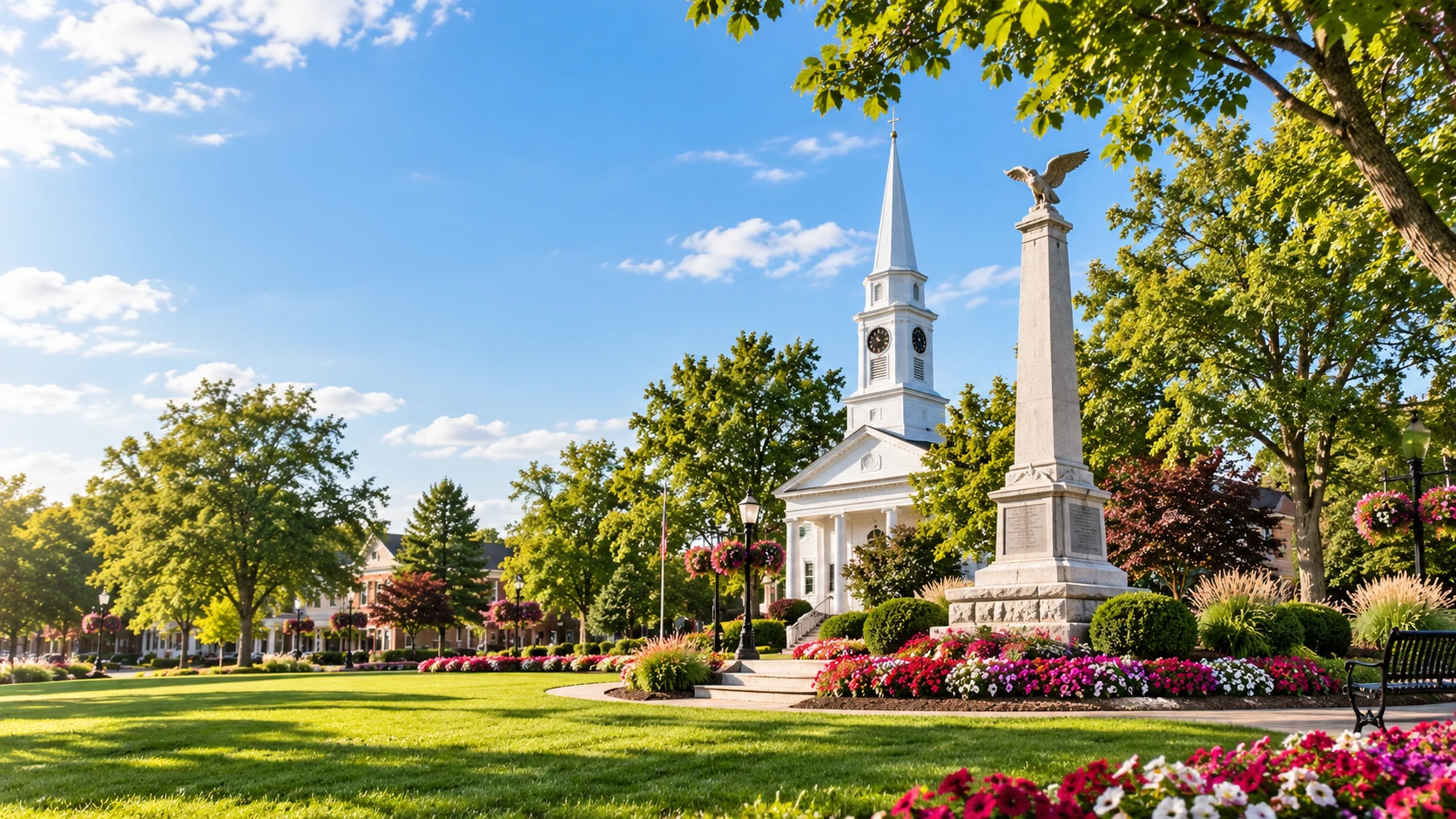 Twinsburg community landscape and civic features in Twinsburg, Ohio